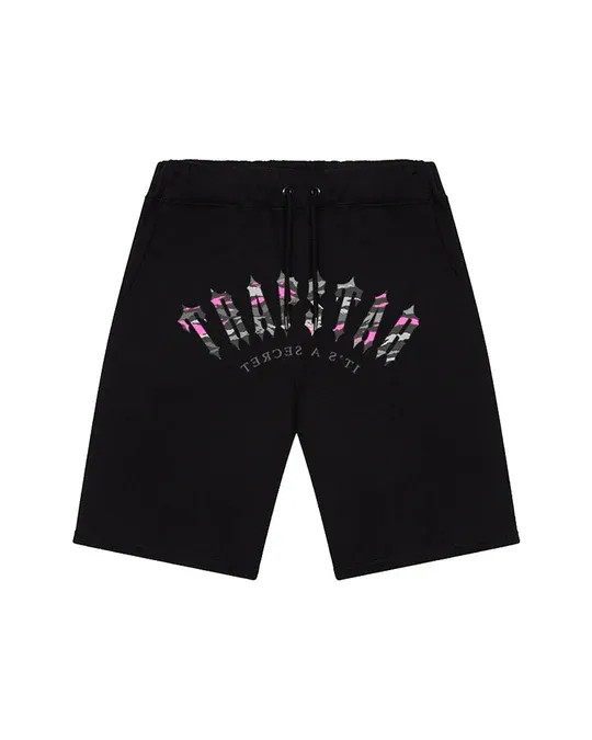 Black Mens Trapstar Irongate Arch Camo Shorts | HFW-903871