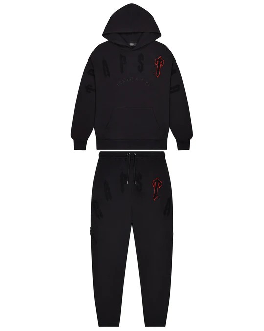 Black Mens Trapstar Irongate Arch Chenille 2.0 Tracksuits | CYU-839167