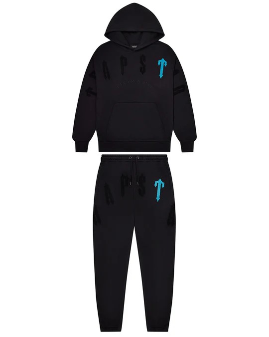 Black Mens Trapstar Irongate Arch Chenille 2.0 Tracksuits | ZVF-435791