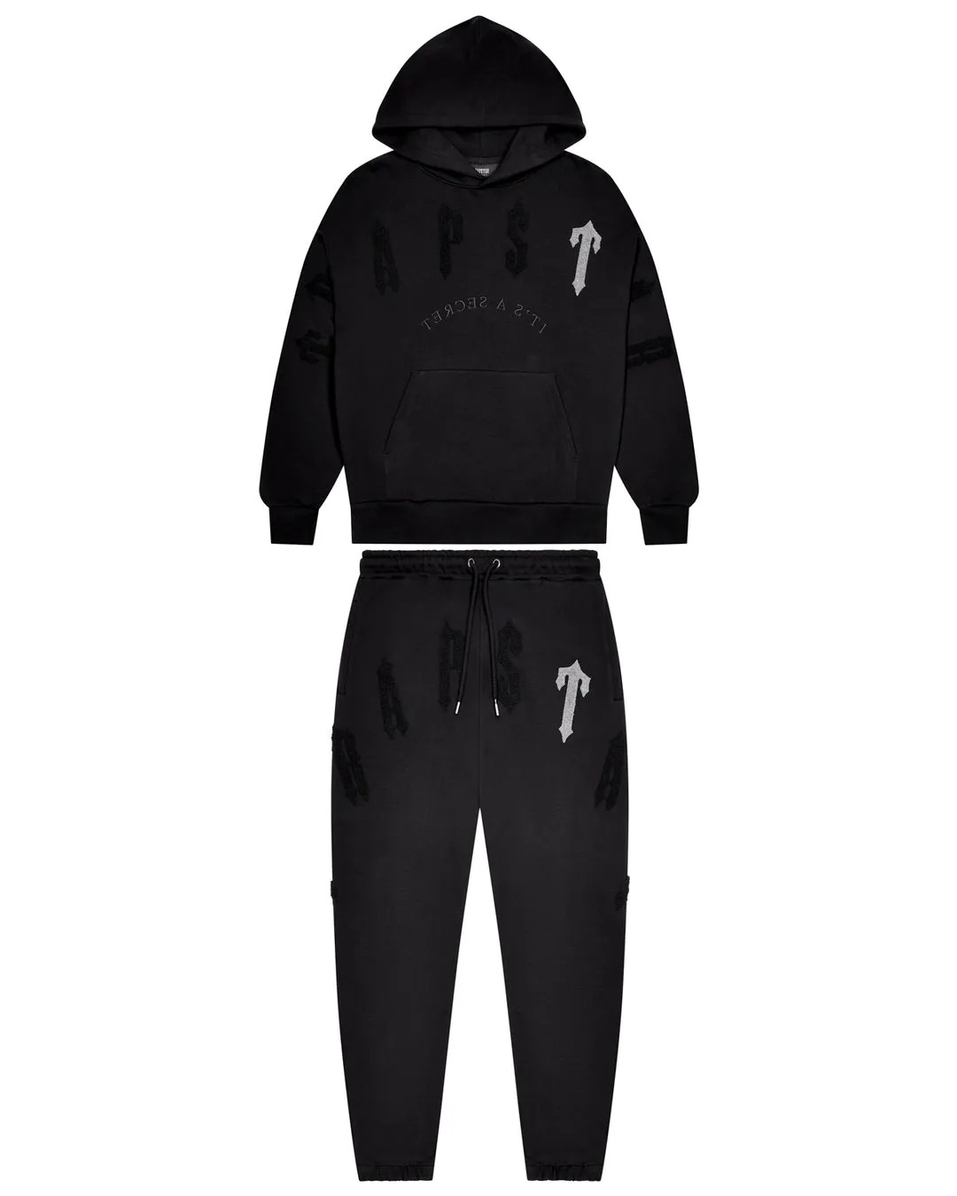 Black Mens Trapstar Irongate Arch Chenille 2.0 Tracksuits | NLX-679254