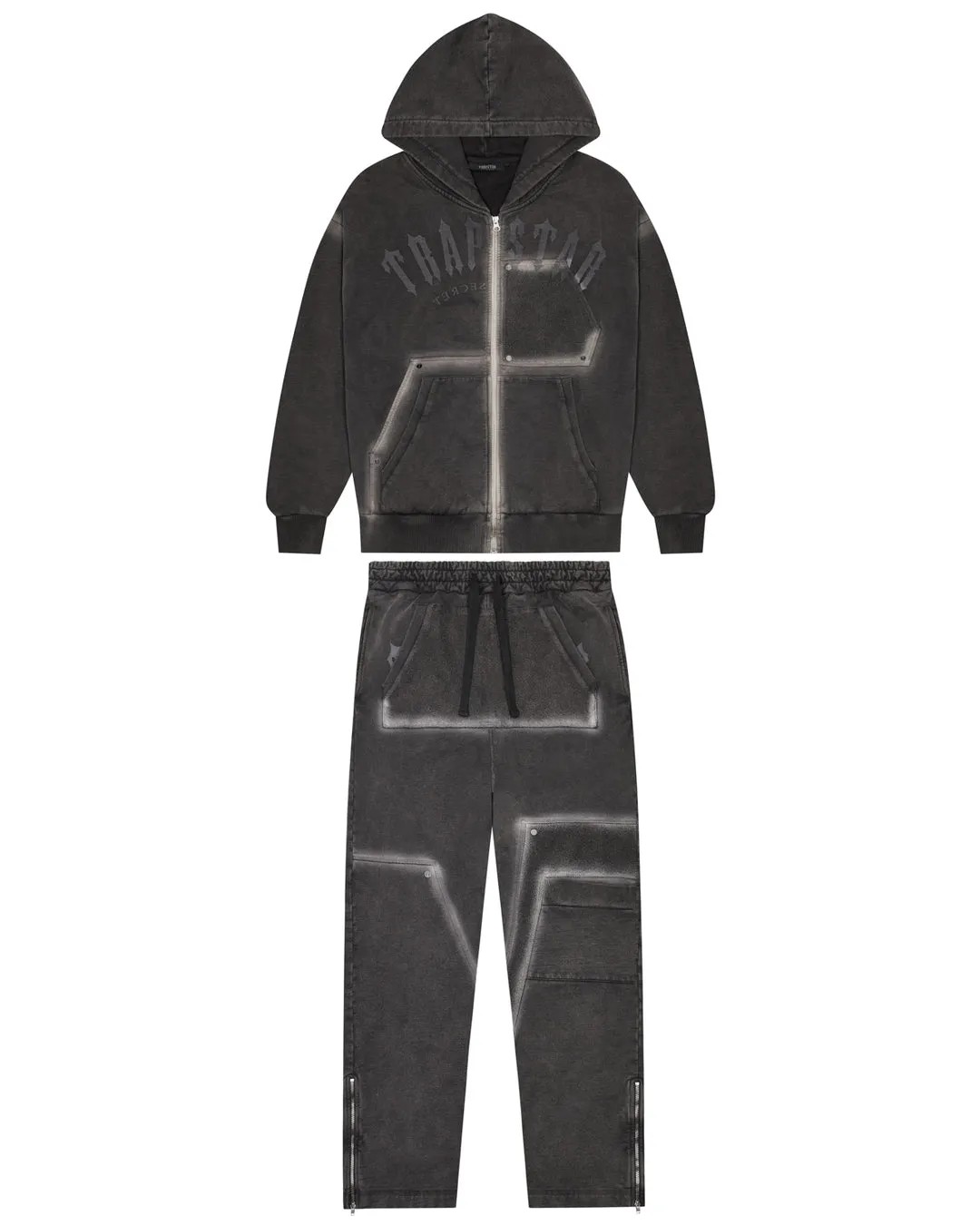 Black Mens Trapstar Irongate Rivet 2.0 Tracksuits | NEO-034176