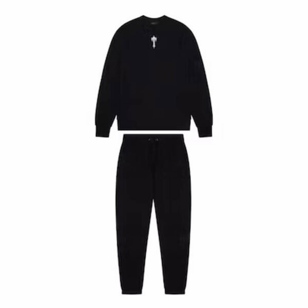 Black Mens Trapstar Irongate T Crewneck Tracksuits | DUX-870142