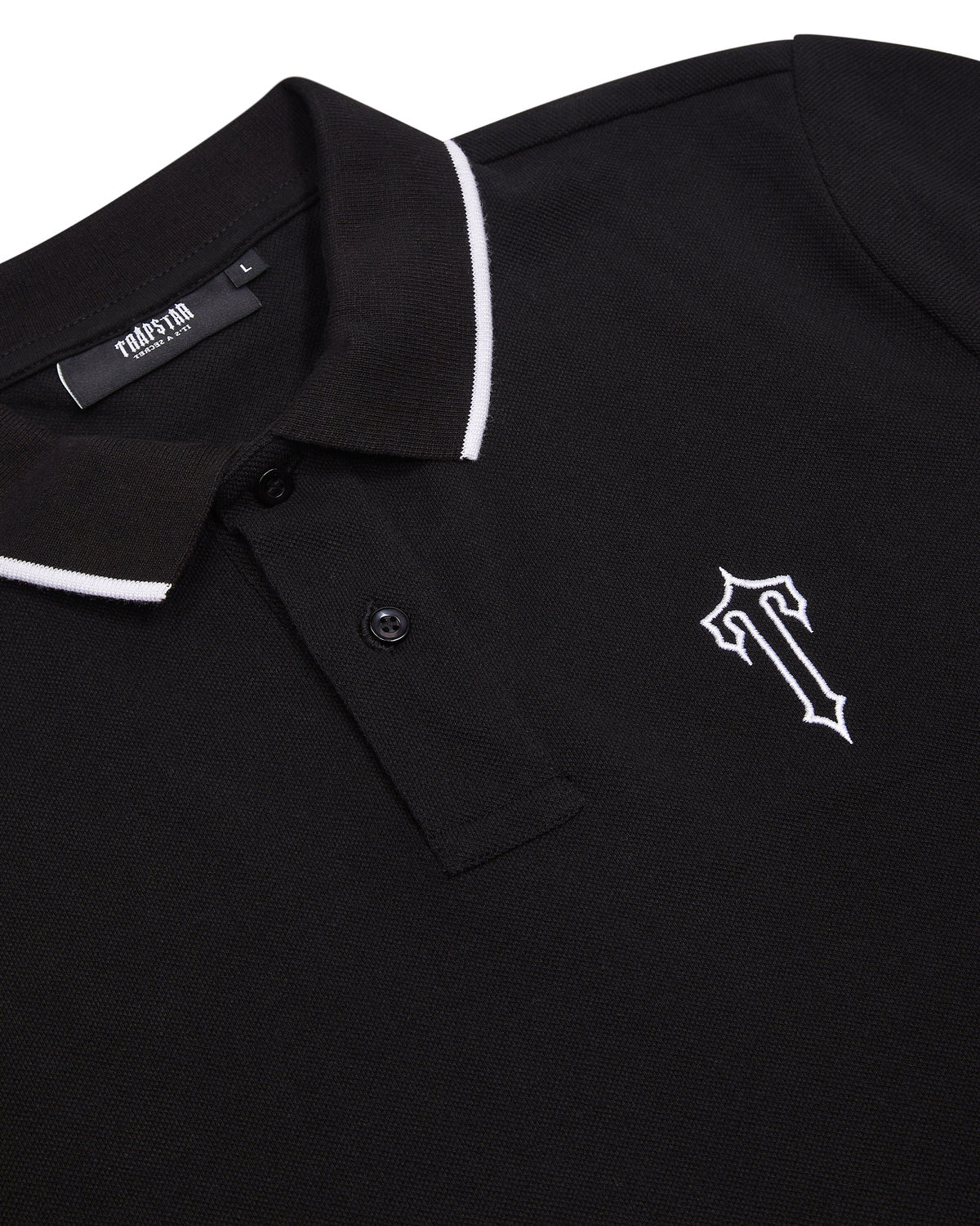 Black Mens Trapstar Irongate T Polo Shirts | SBH-492078