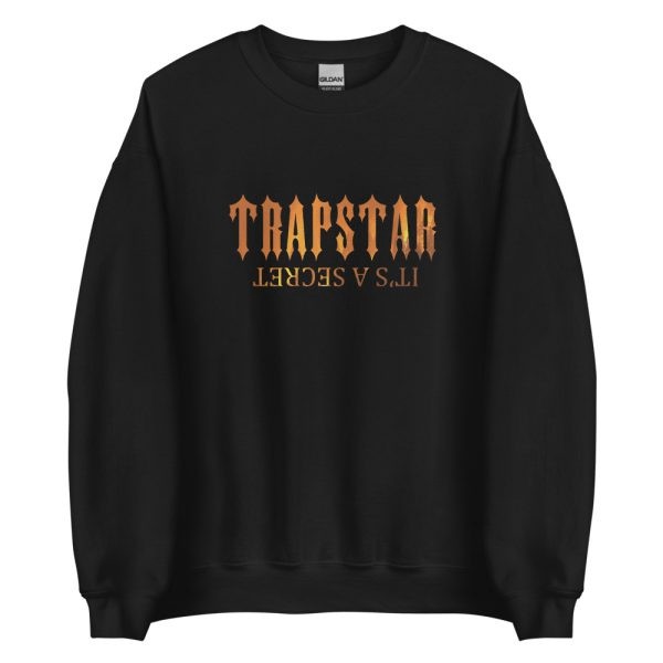 Black Mens Trapstar It’s A Secret Fire Sweatshirts | HAS-764581