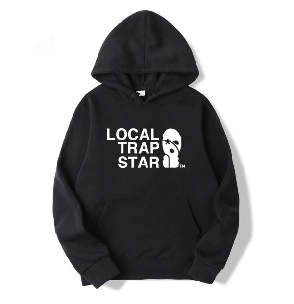 Black Mens Trapstar Local Hoodie | JVL-061985