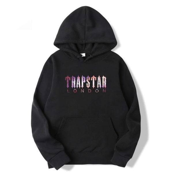 Black Mens Trapstar London Galaxy Hoodie | QLP-968302