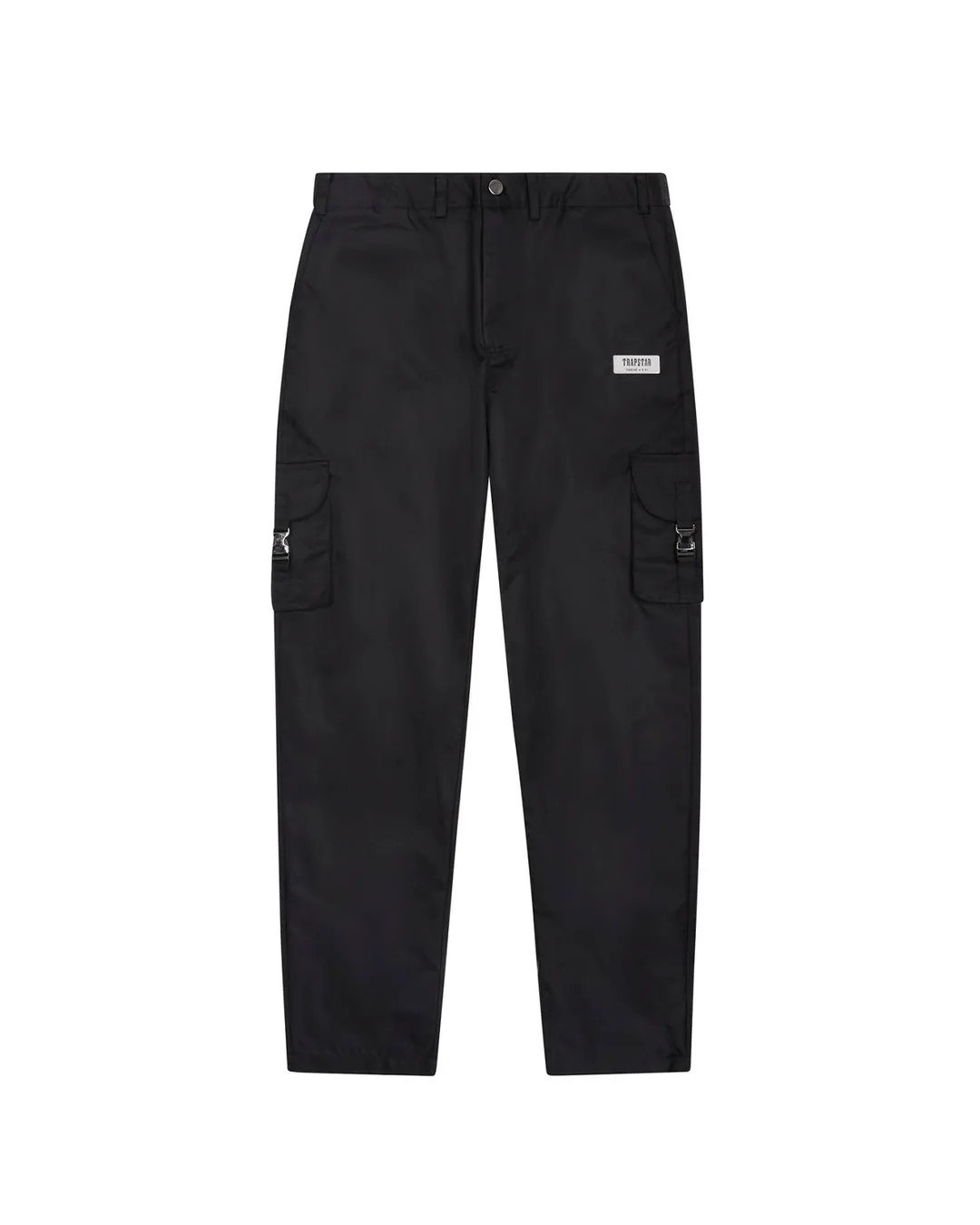 Black Mens Trapstar Nylon Cargo Pants | BAW-931458