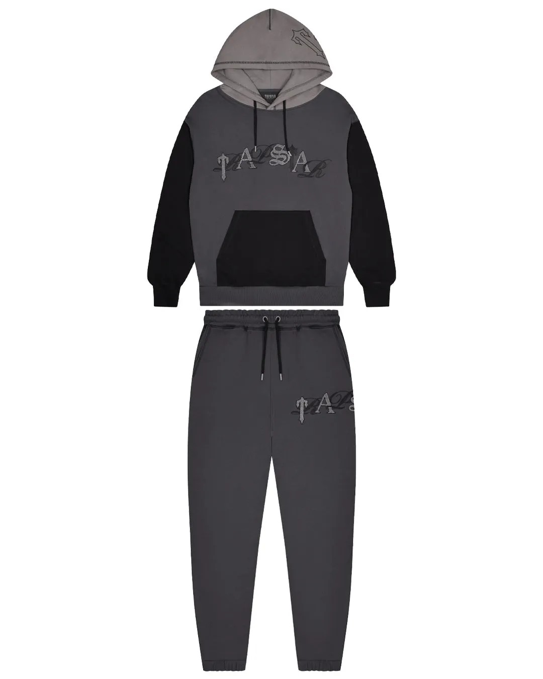 Black Mens Trapstar Script Tracksuits | XYM-745681