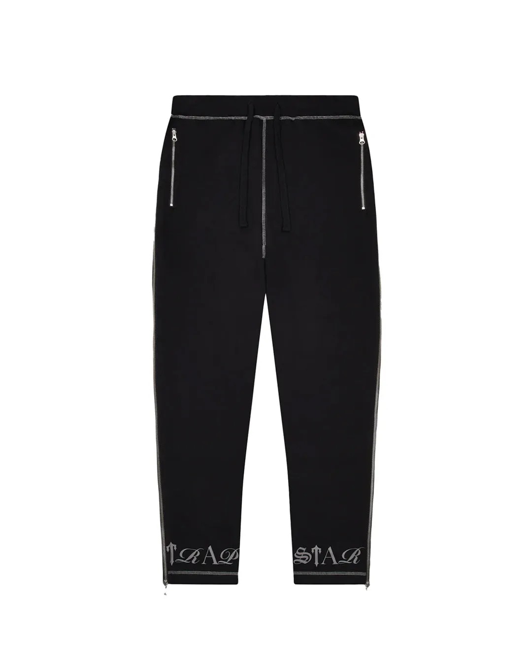 Black Mens Trapstar Script Trousers | ZJR-197480