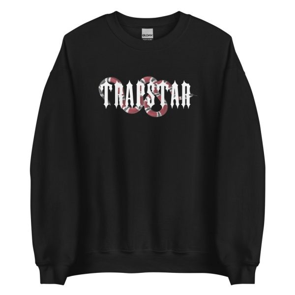 Black Mens Trapstar Snake Sweatshirts | RMC-265047