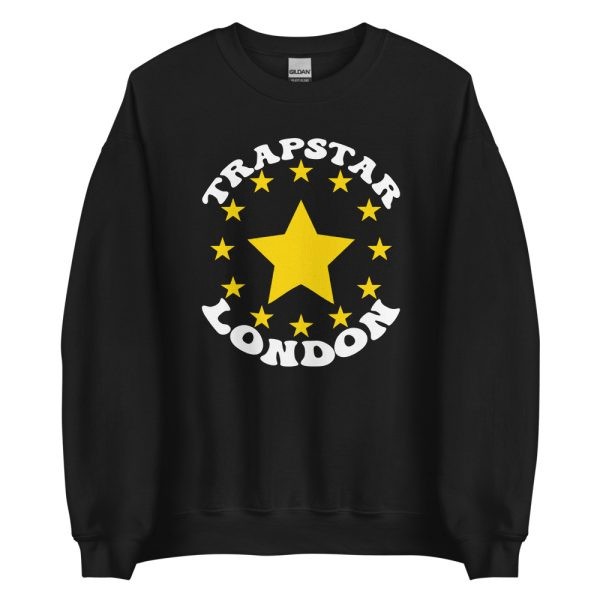 Black Mens Trapstar Stars London Sweatshirts | XEA-069574