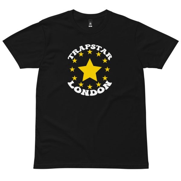 Black Mens Trapstar Stars London T-Shirt | QMD-374261