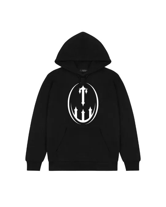 Black Mens Trapstar T CREST Hoodie | QVC-681379