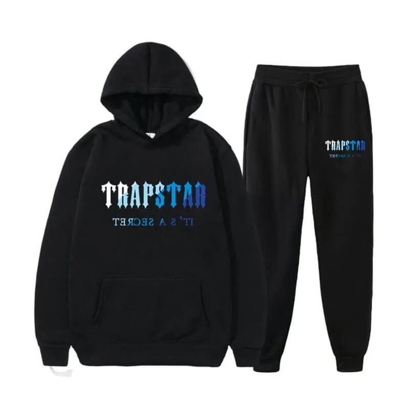 Black Mens Trapstar Tracksuits | WMT-861927