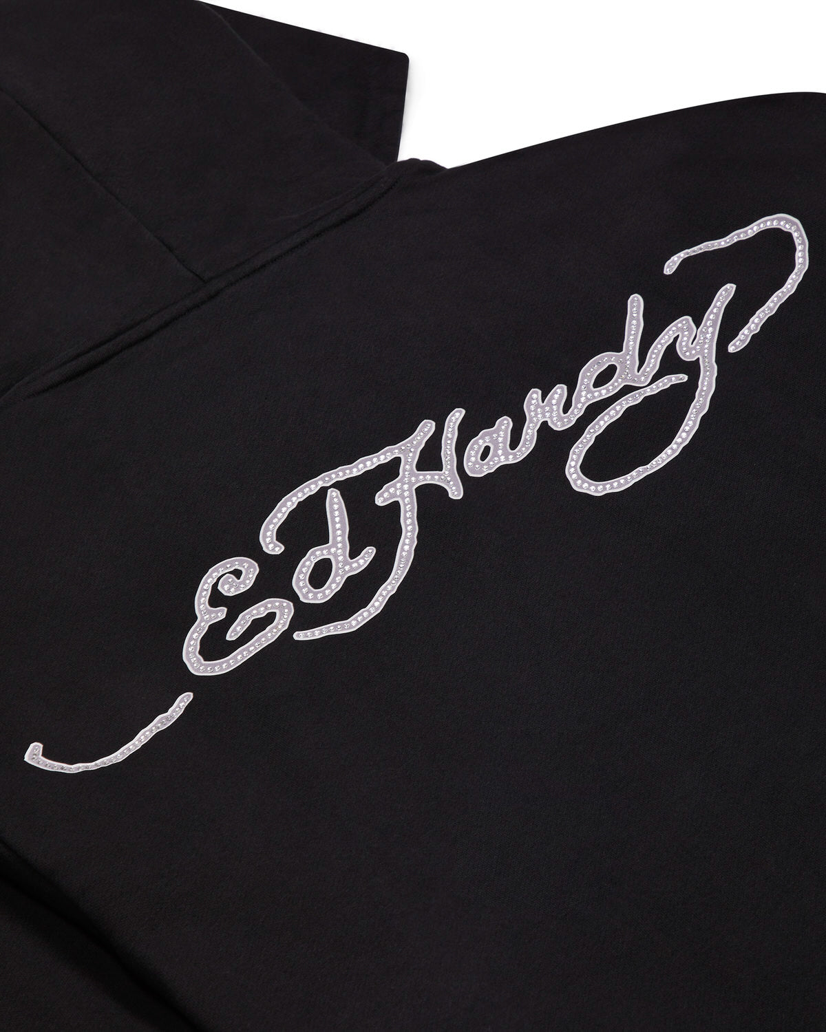 Black Mens Trapstar x Ed Hardy Irongate Zip Through Hoodie | RFB-849762