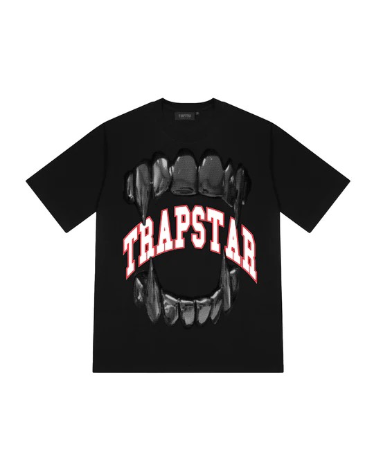 Black Mens Trapstar Vicious Victory T-Shirt | OZR-124376