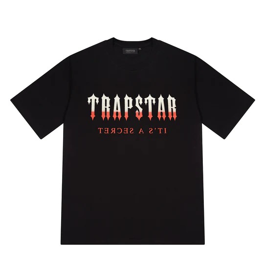 Black Red Mens Trapstar Decoded T-Shirt | RUC-913520