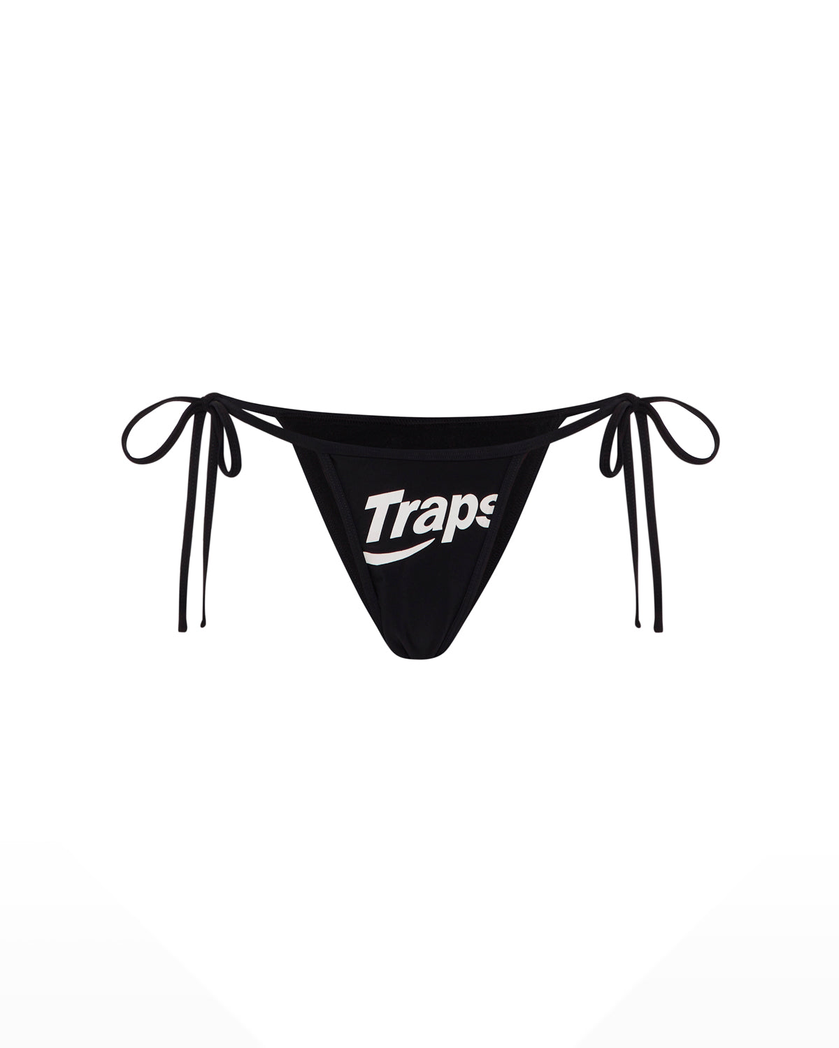 Black Womens Trapstar Hyperdrive Tie Side Bikini Bottoms | UNT-325691