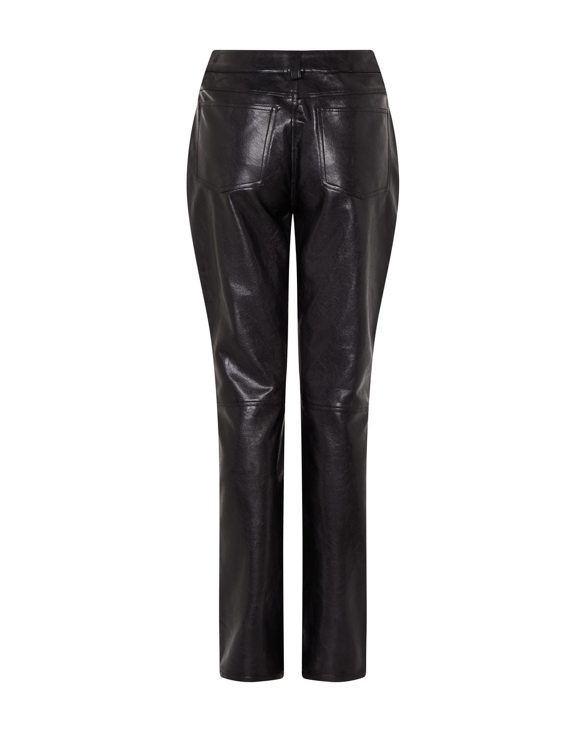 Black Womens Trapstar Irongate T Stud Vegan Leather Trousers | RKY-857049