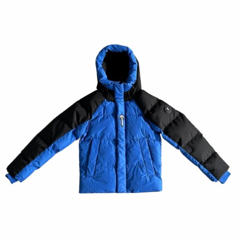 Black / Blue Mens Trapstar Decoded Arch Puffer Jackets | OVP-587214