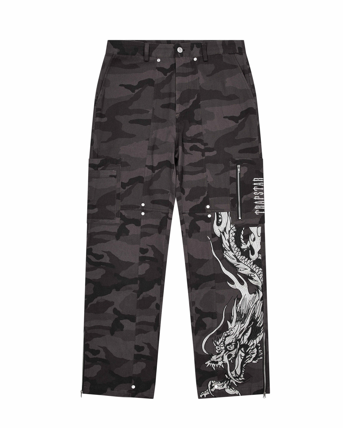 Black / Camo Mens Trapstar x Ed Hardy Cargos Cargo Pants | MLQ-210679