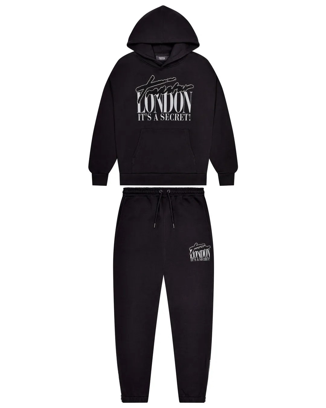 Black / Crystal Mens Trapstar London Tracksuits | NMX-713240