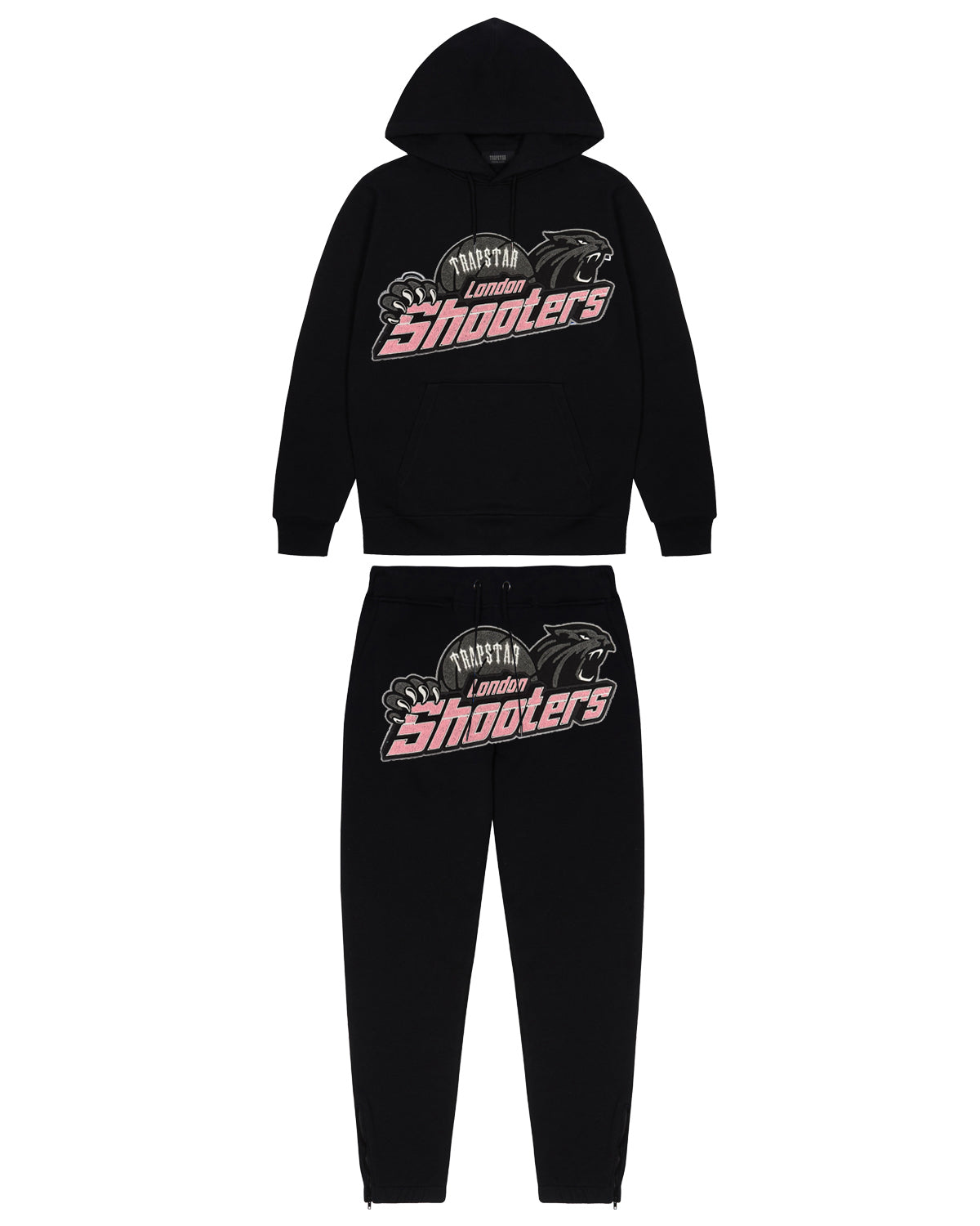 Black / Pink Mens Trapstar PRE ORDER Shooters Tracksuits | HRF-614583