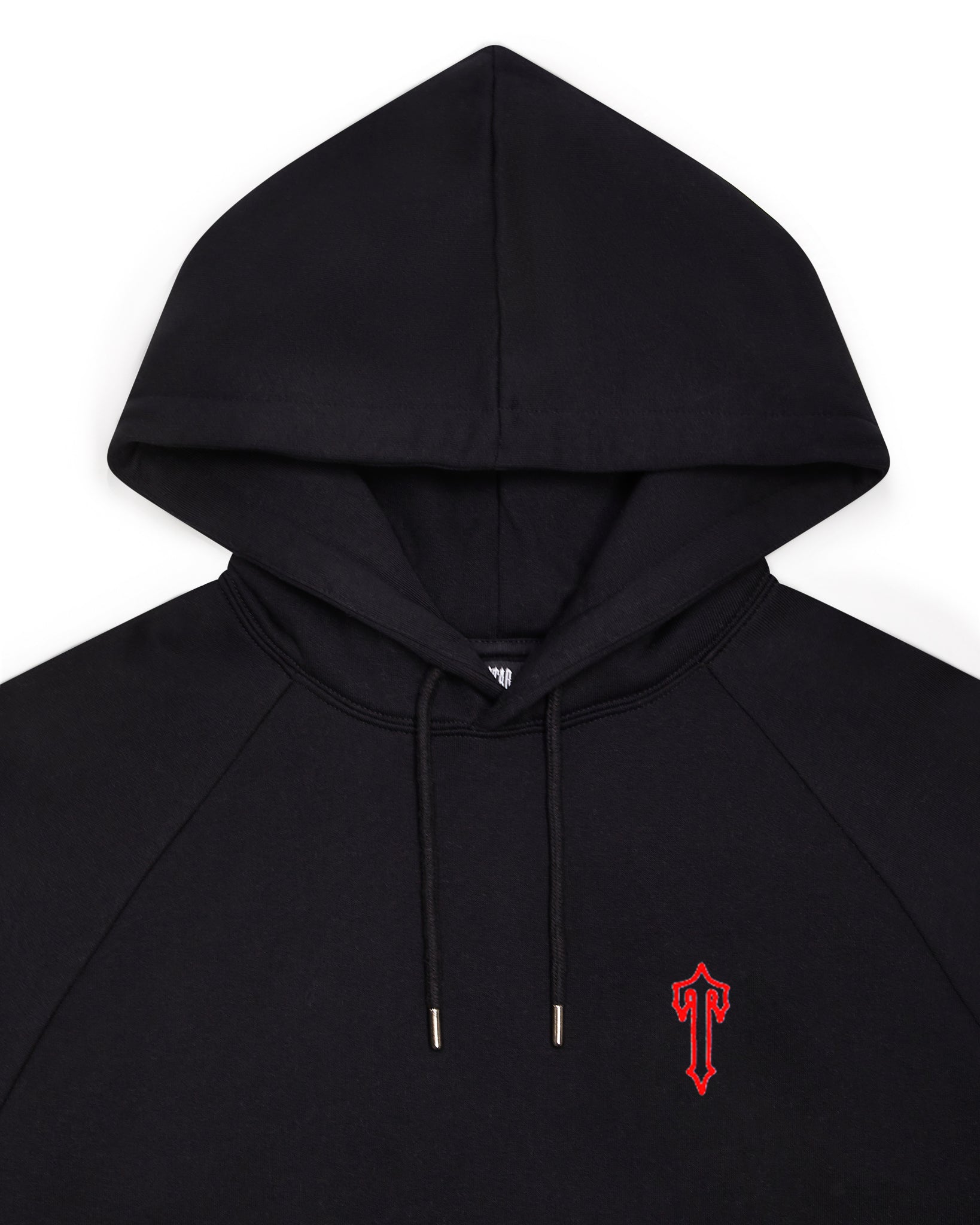 Black / Red Mens Trapstar Foundation Hoodie | XYW-984072