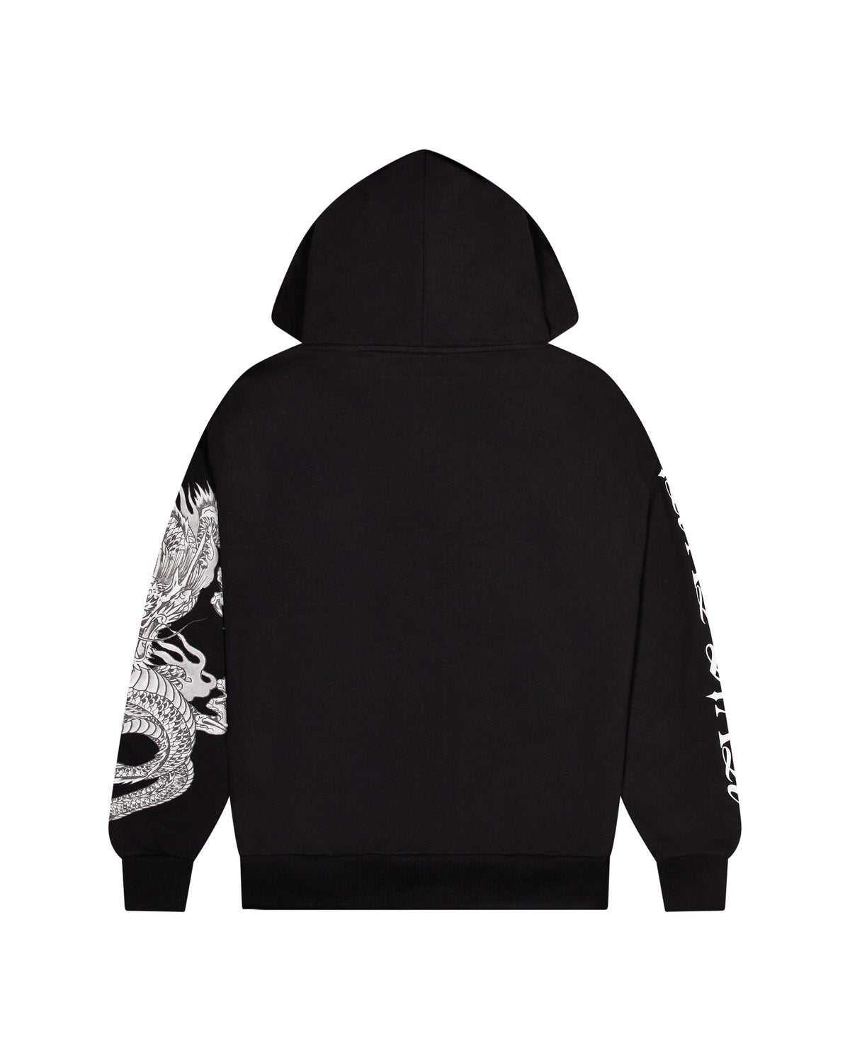 Black / Red Mens Trapstar x Ed Hardy Script Hoodie | PJB-726150