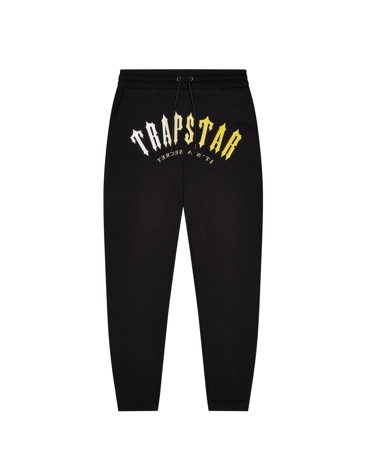 Black / Yellow Mens Trapstar Decoded Hooded Gel Tracksuits | JSN-085347