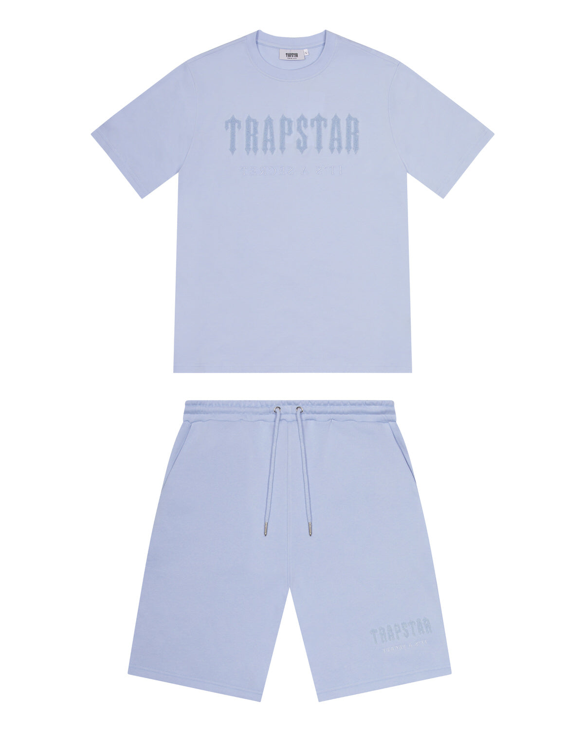 Blue Mens Trapstar Decoded Chenille Shorts | WCJ-187259