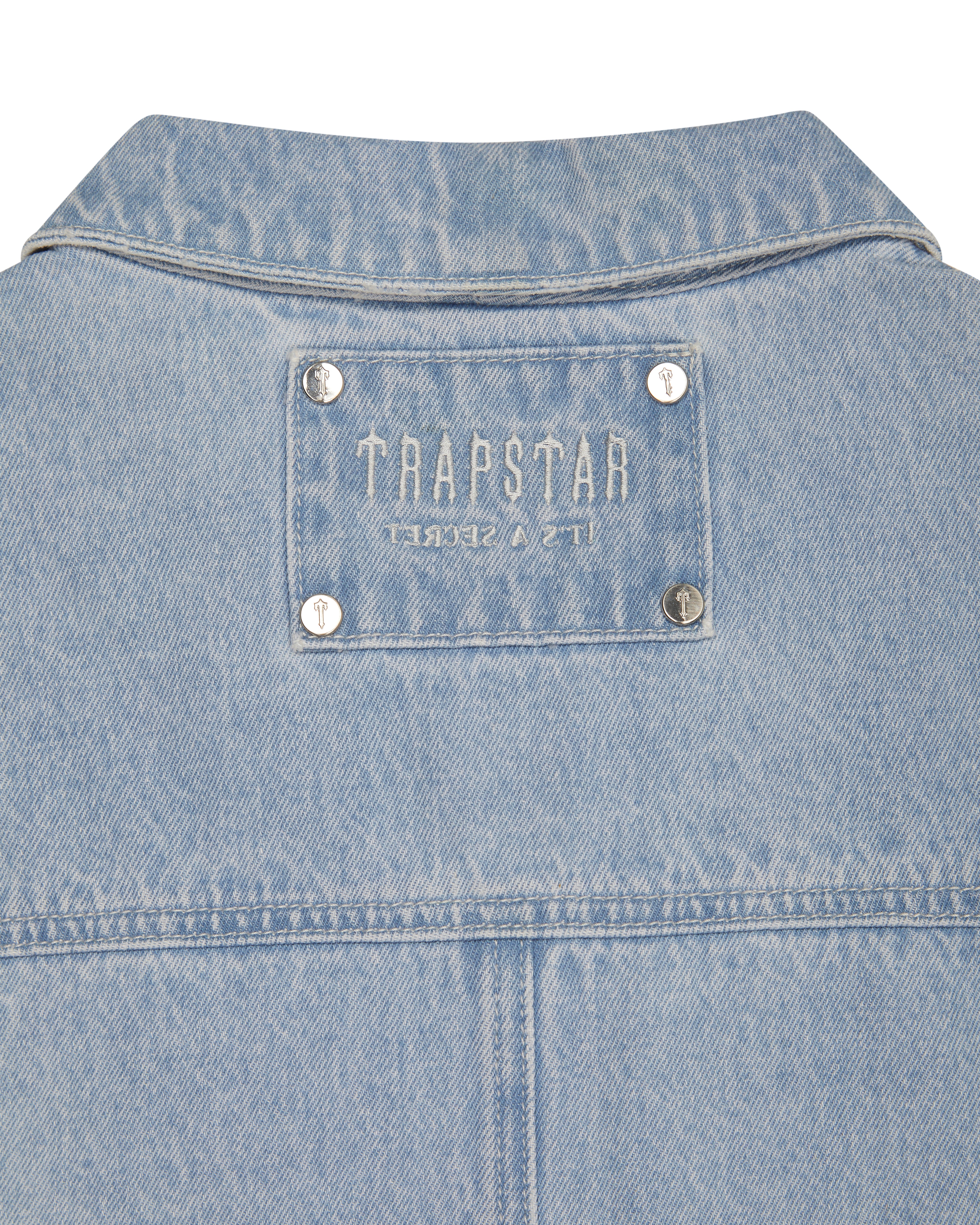 Blue Mens Trapstar Deconstruct Rivet Shirts | UMS-728506