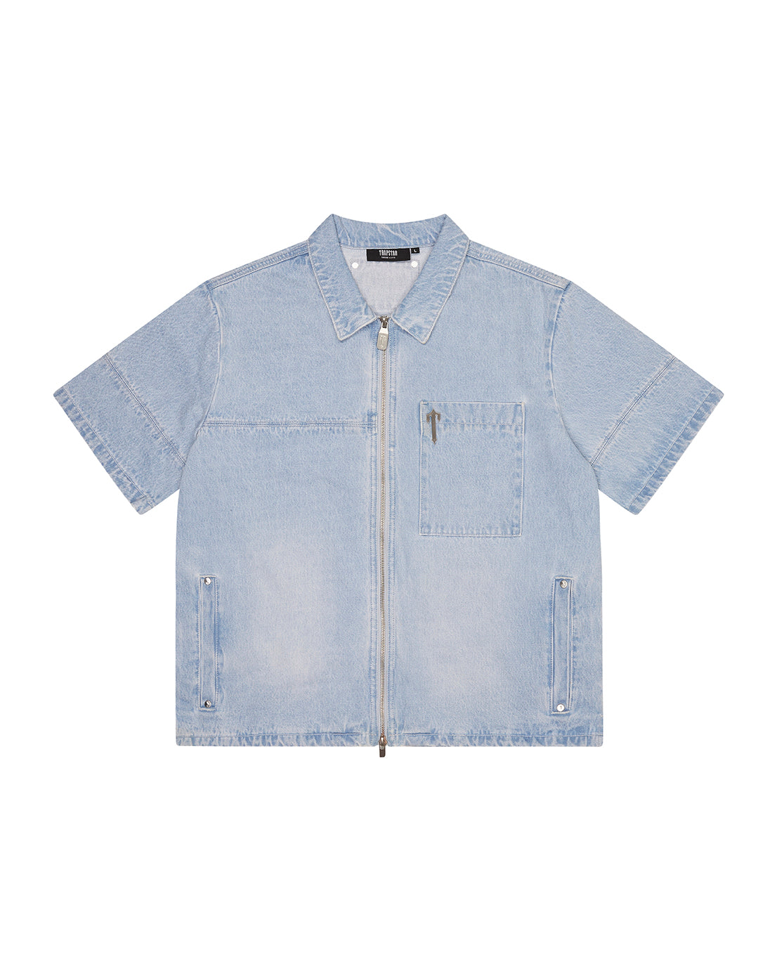 Blue Mens Trapstar Deconstruct Rivet Shirts | UMS-728506