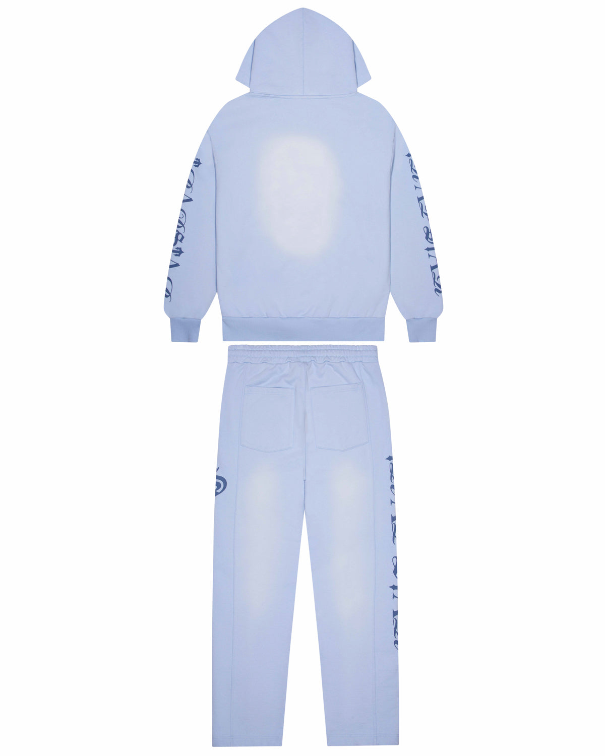 Blue Mens Trapstar Script Spray Tracksuits | MTW-189543