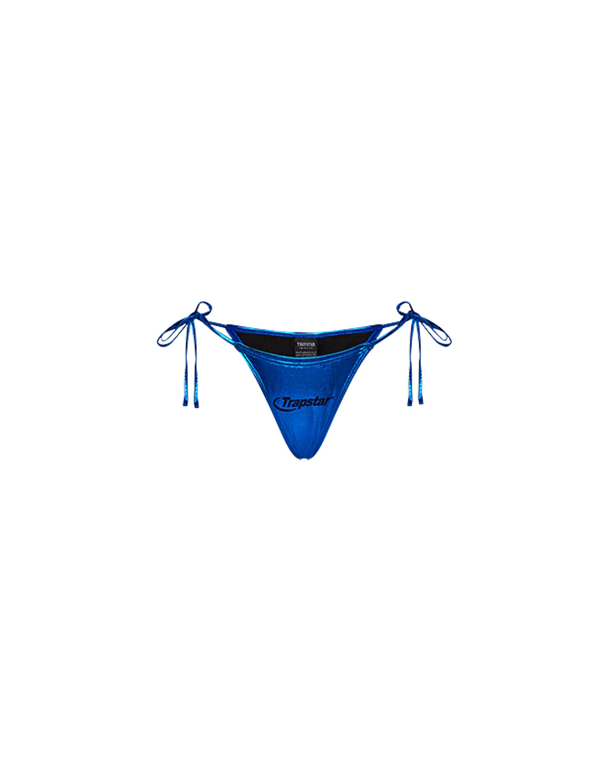 Blue Womens Trapstar Hyperdrive Metallic Tie Side Bikini Bottoms | XZQ-426830