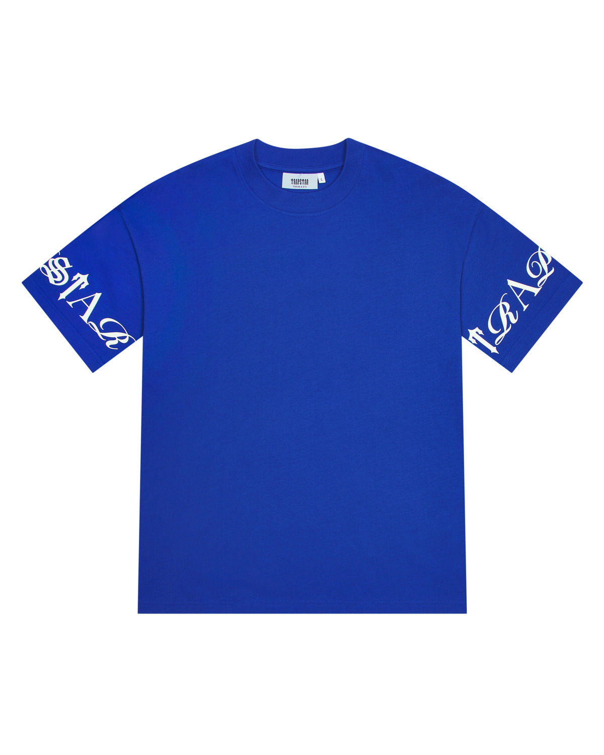 Blue / White Mens Trapstar Script T-Shirt | PYF-723160