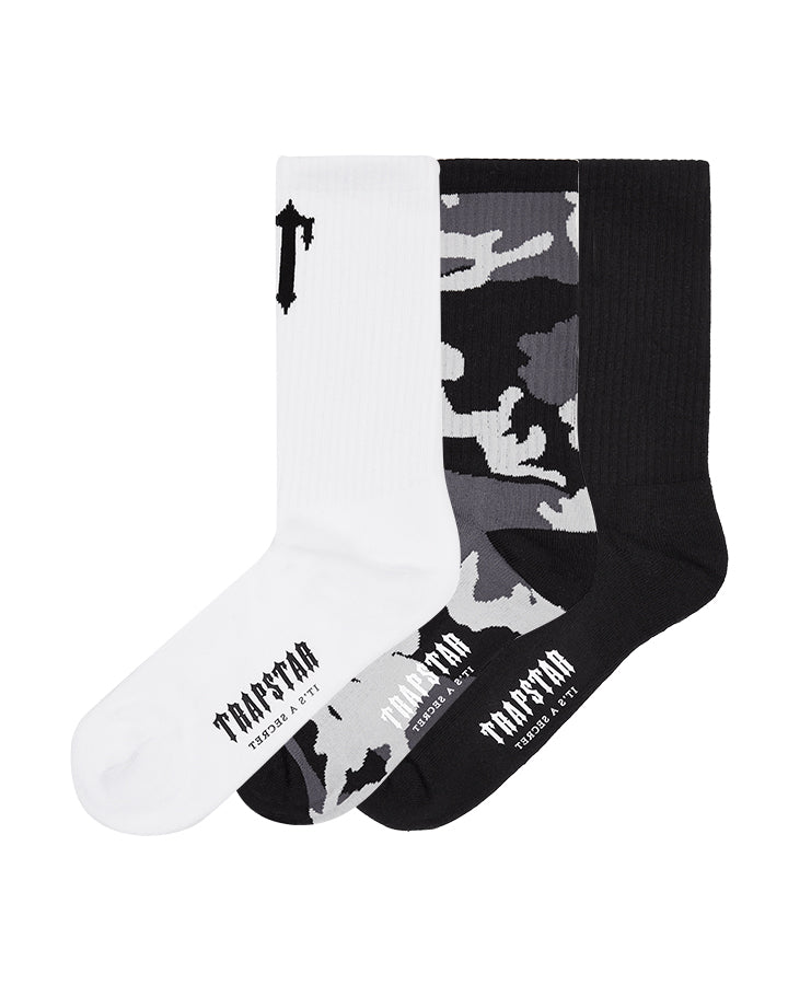 Camo Mens Trapstar 3 Pack Irongate T Socks | BGY-081427