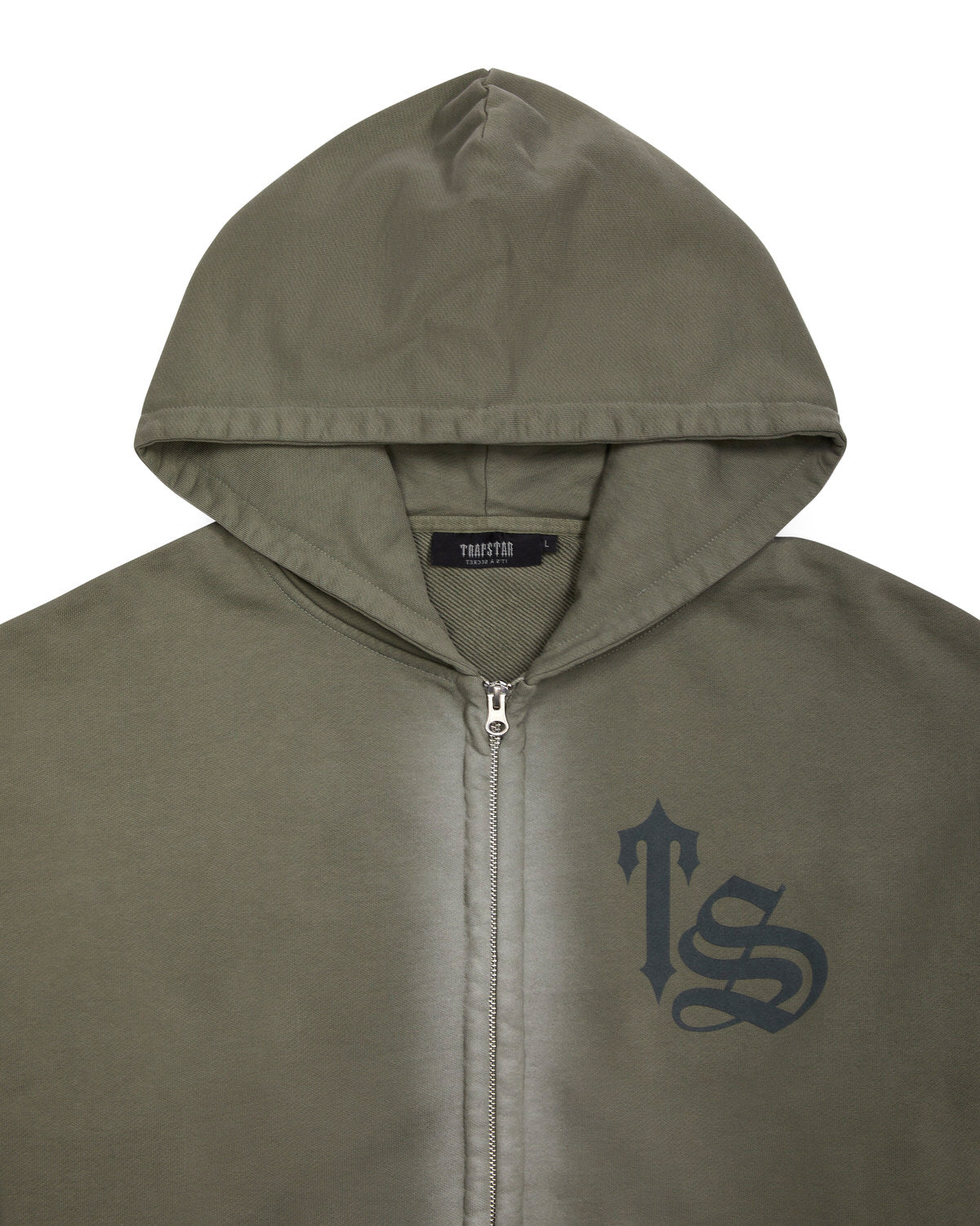 Dark Khaki Mens Trapstar Script Spray Tracksuits | RSA-184325