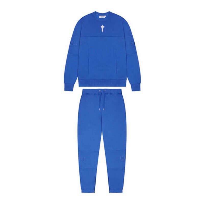 Dazzling Blue Mens Trapstar Irongate T Crewneck Tracksuits | RVE-723501