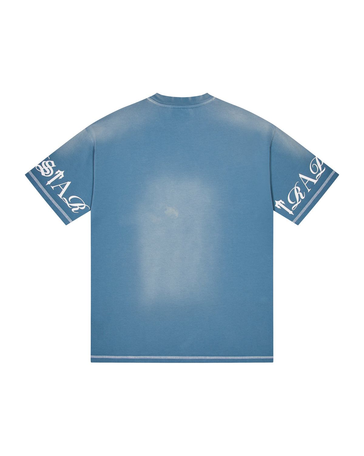 Denim Blue Mens Trapstar Script 2.0 T-Shirt | KDJ-168527