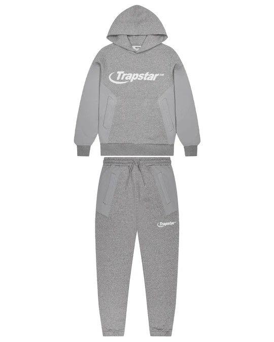 Grey Mens Trapstar Chenille Hyperdrive Panel Tracksuits | BVD-497031