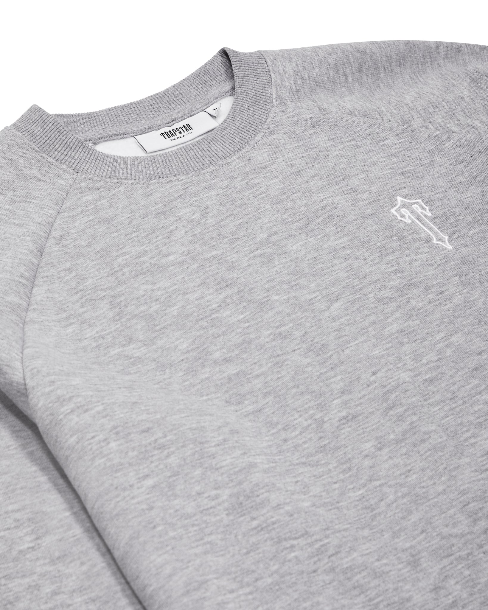 Grey Mens Trapstar Foundation Crew Sweatshirts | ETF-937264