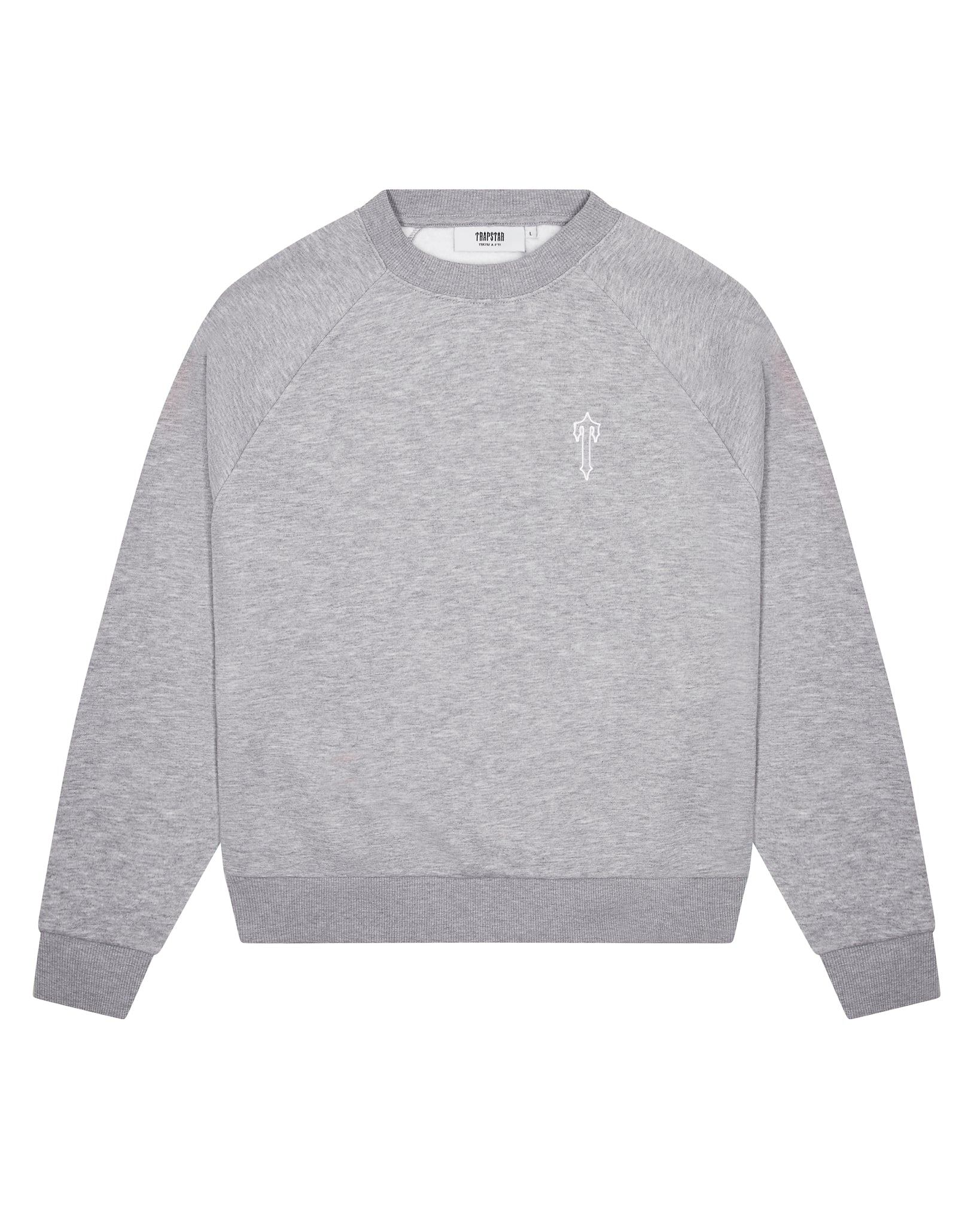 Grey Mens Trapstar Foundation Crew Sweatshirts | ETF-937264