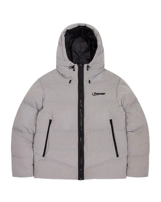 Grey Mens Trapstar Hyperdrive Puffer Jackets | IZW-896251