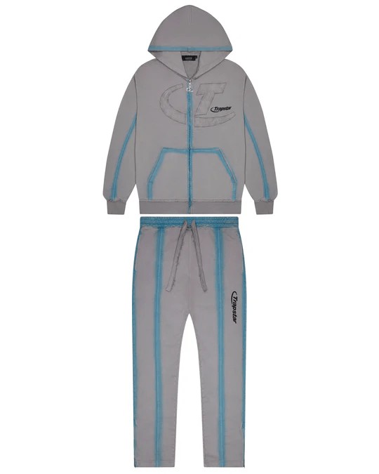 Grey Mens Trapstar Hyperdrive Zip Through Tracksuits | ZOA-582604