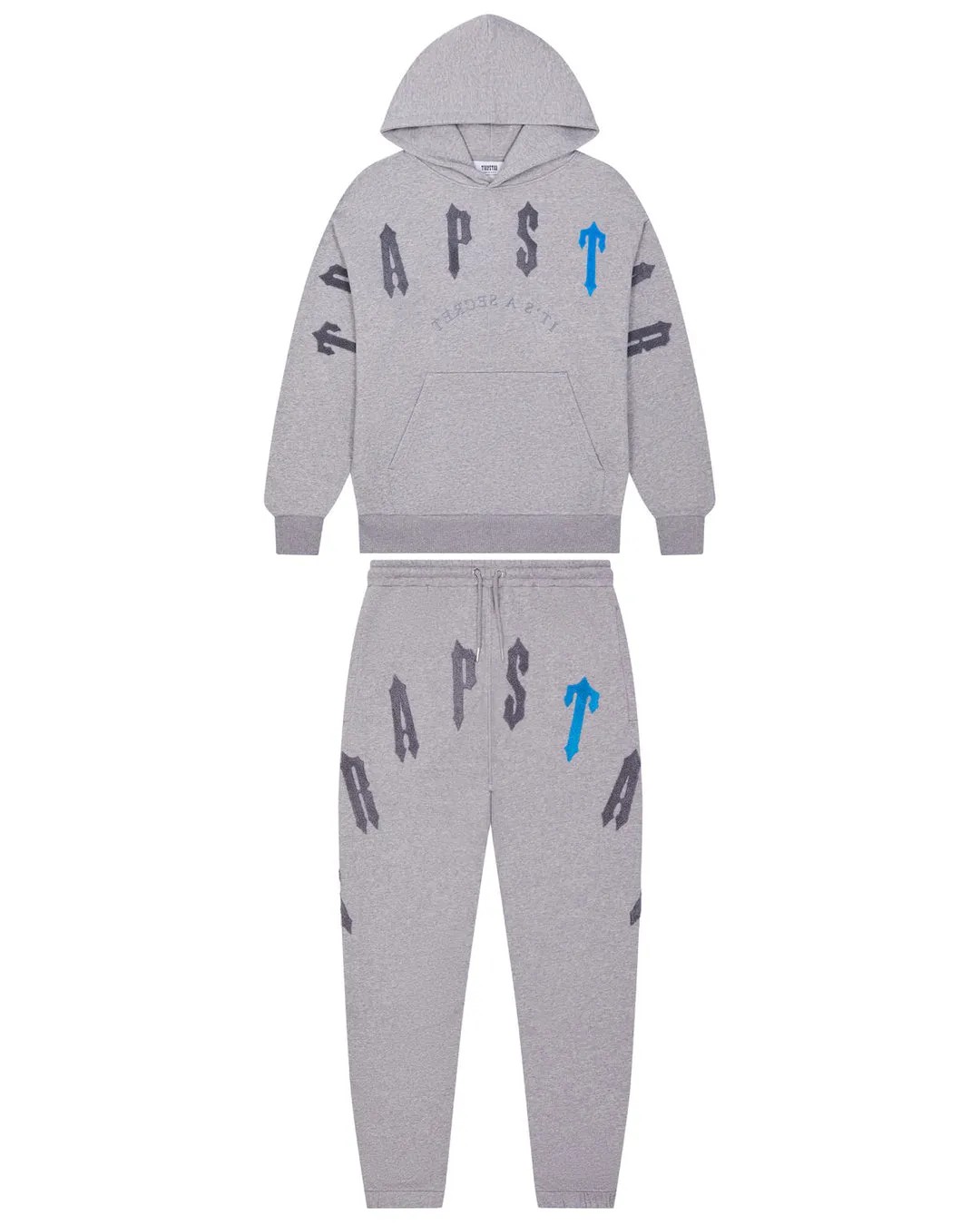 Grey Mens Trapstar Irongate Arch Chenille 2.0 Tracksuits | TEM-794013