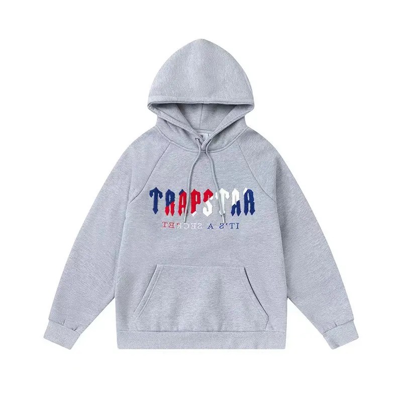 Grey Mens Trapstar It’s A Secret Hoodie | IWQ-342960