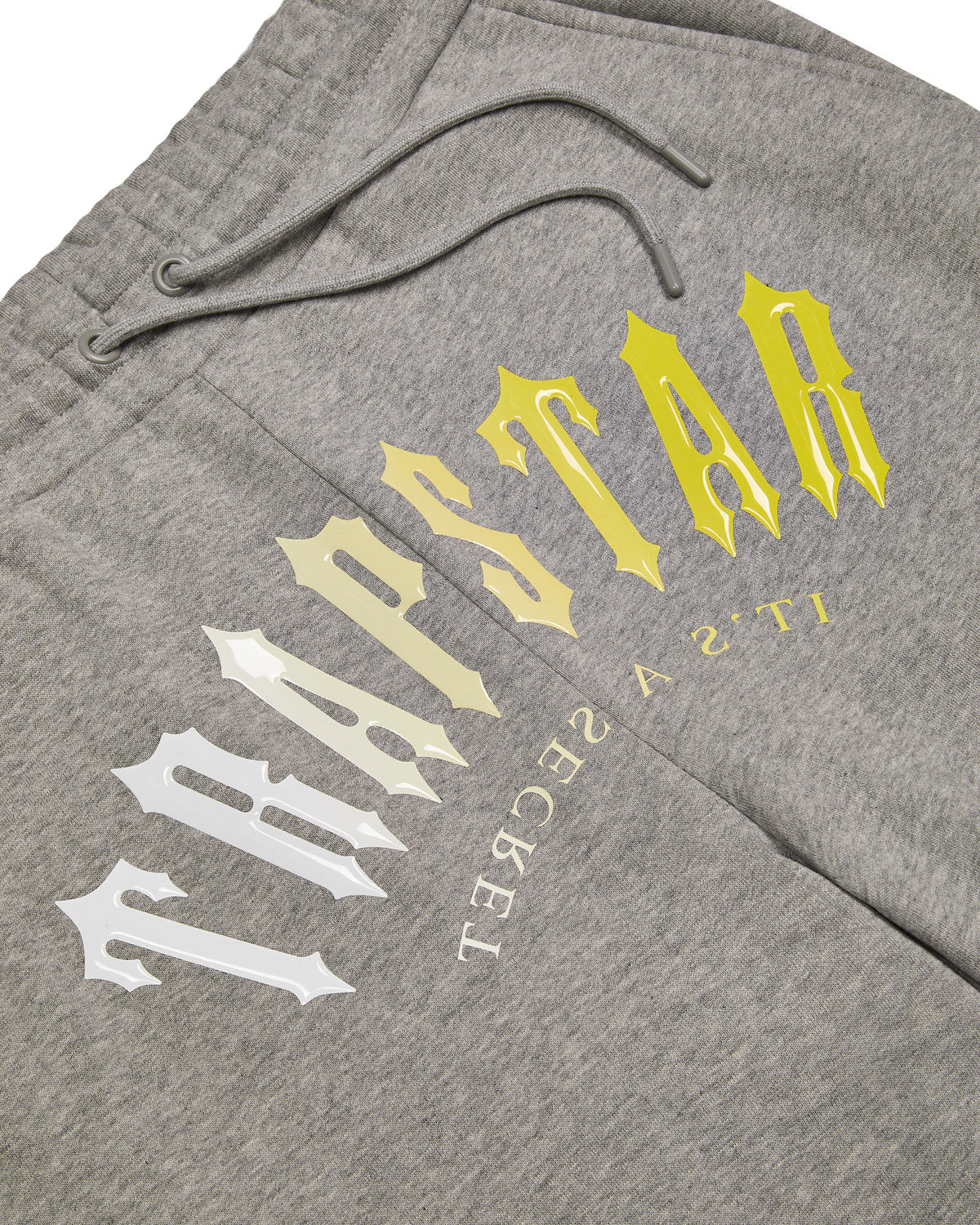 Grey / Yellow Mens Trapstar Decoded Hooded Gel Tracksuits | RXE-092537