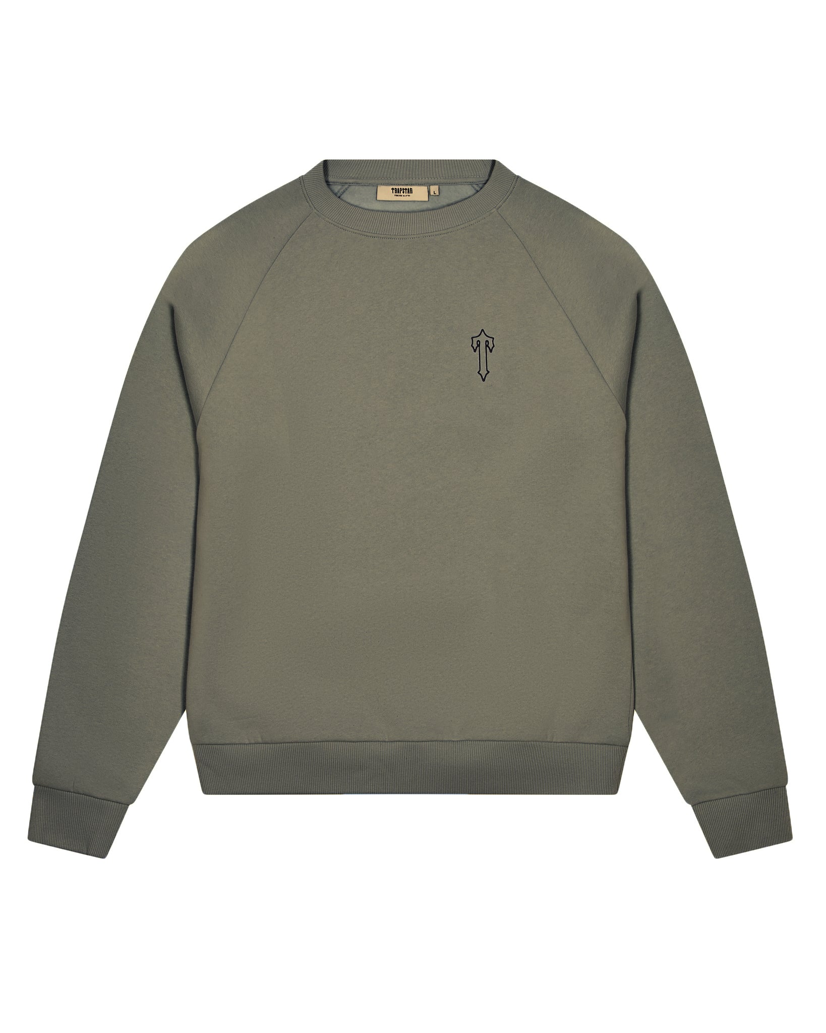 Khaki Mens Trapstar Foundation Crew Sweatshirts | HET-231465