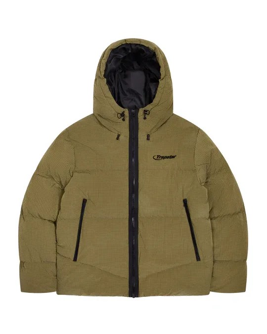 Khaki Mens Trapstar Hyperdrive Puffer Jackets | JCR-576294